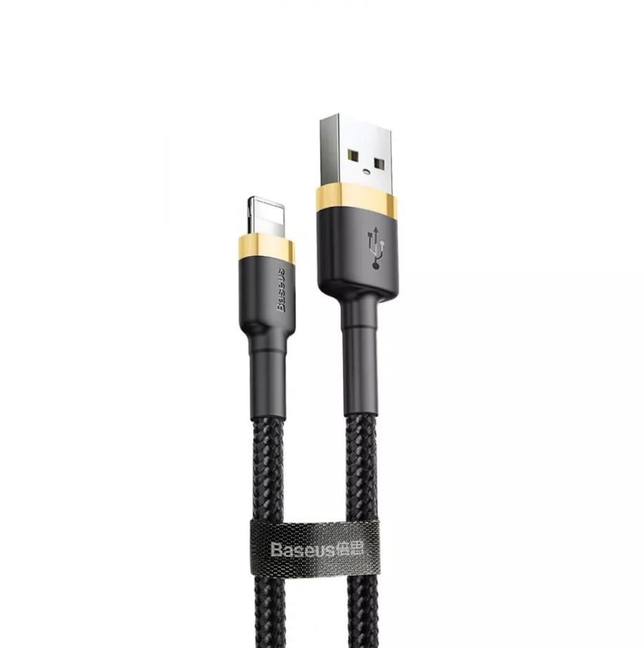 Кабель Baseus Cafule Lightning 2,4A 1 м Gold/black - фото 2 Кабель Baseus Cafule Lightning 2,4A 1 м Gold/black - фото 2