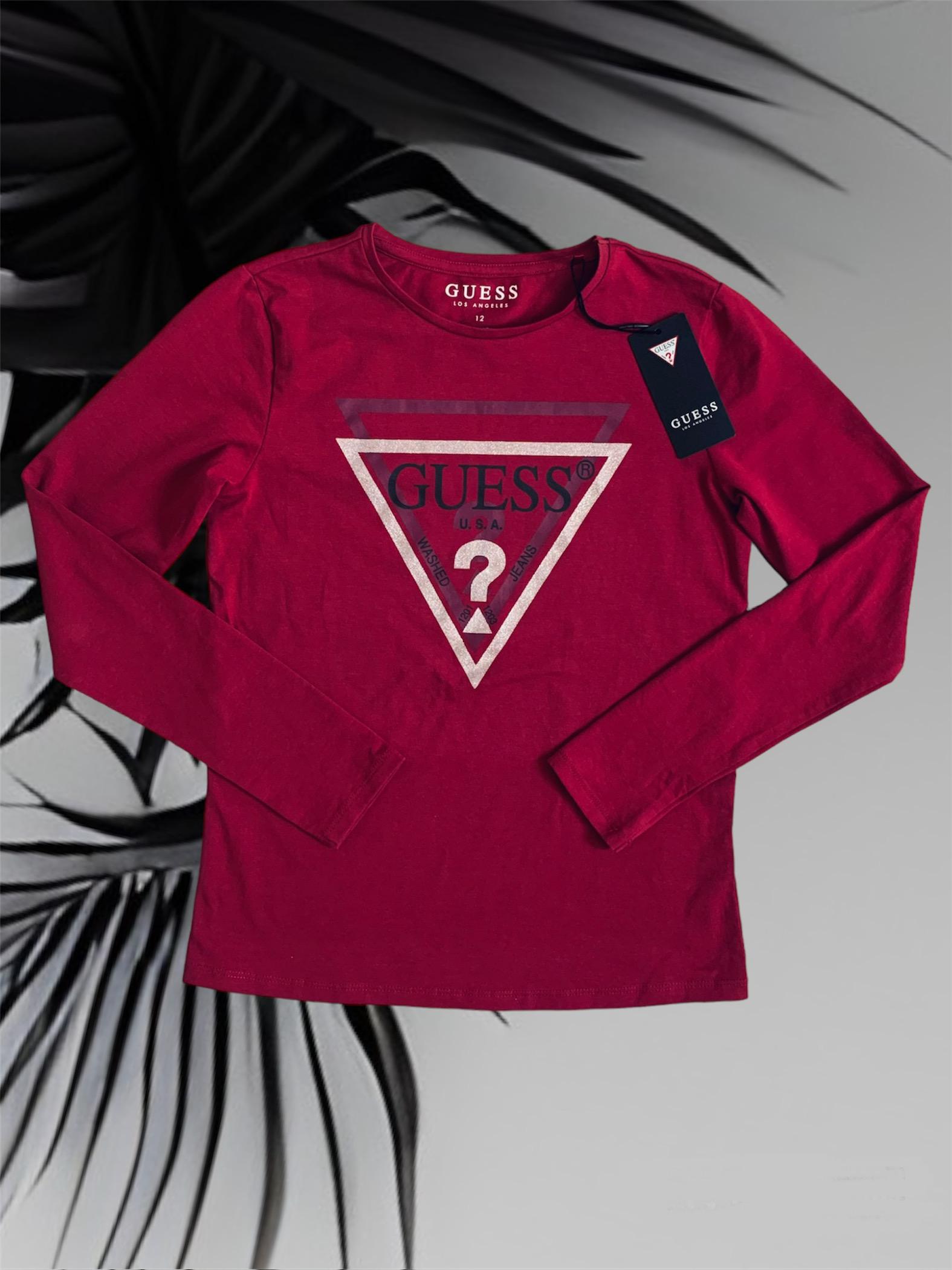 Лонгслив Guess 12 лет 152 см Бордовый (0012502)