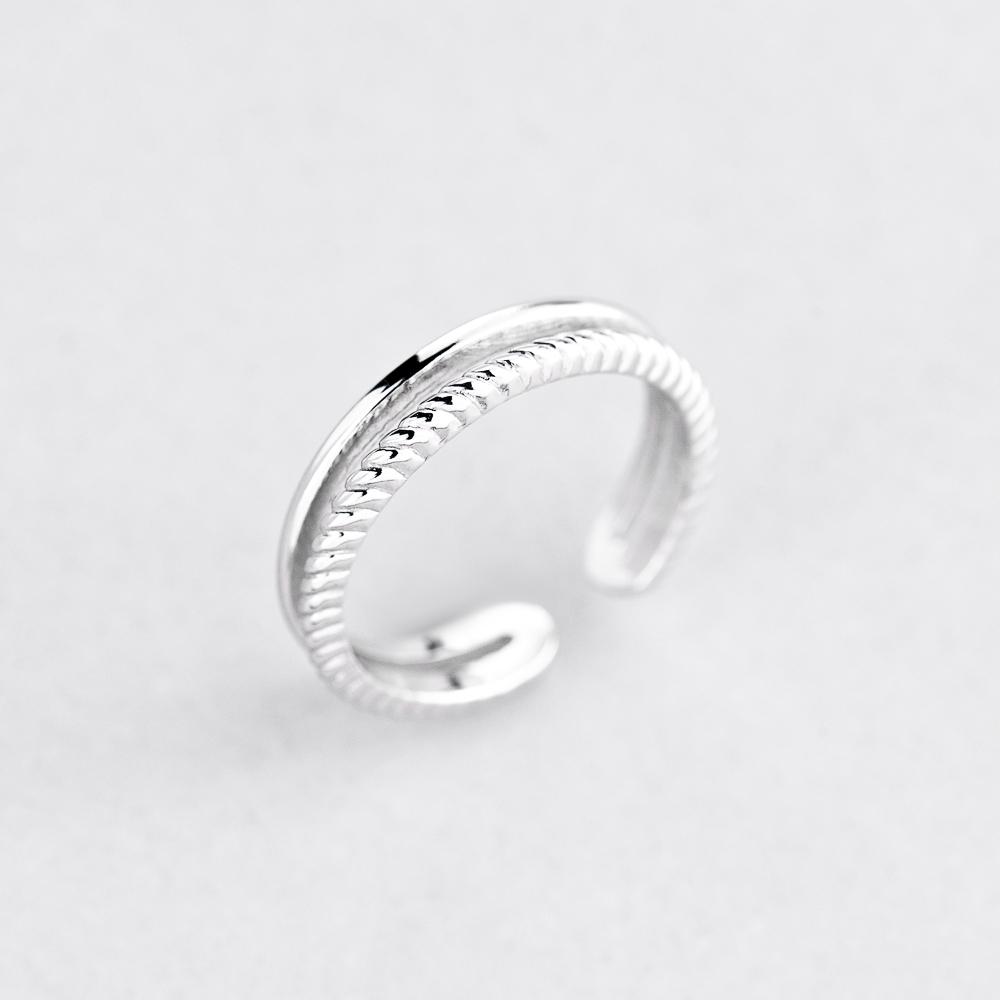 Серебряное кольцо Minimal Сжатость (10186-16р.)
