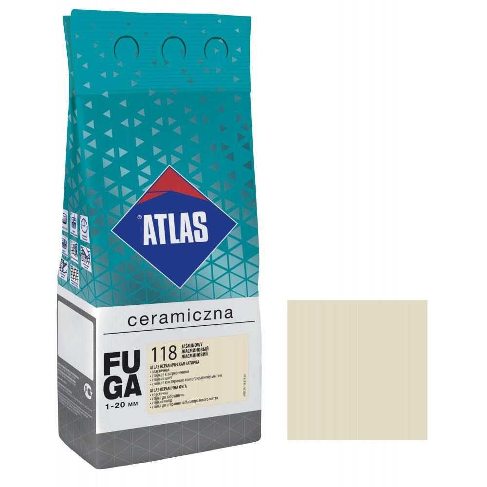 Фуга для плитки ATLAS CERAMICZNA 118 керамічна 1-20 мм 2 кг Жасминовий (000104374) - фото 1