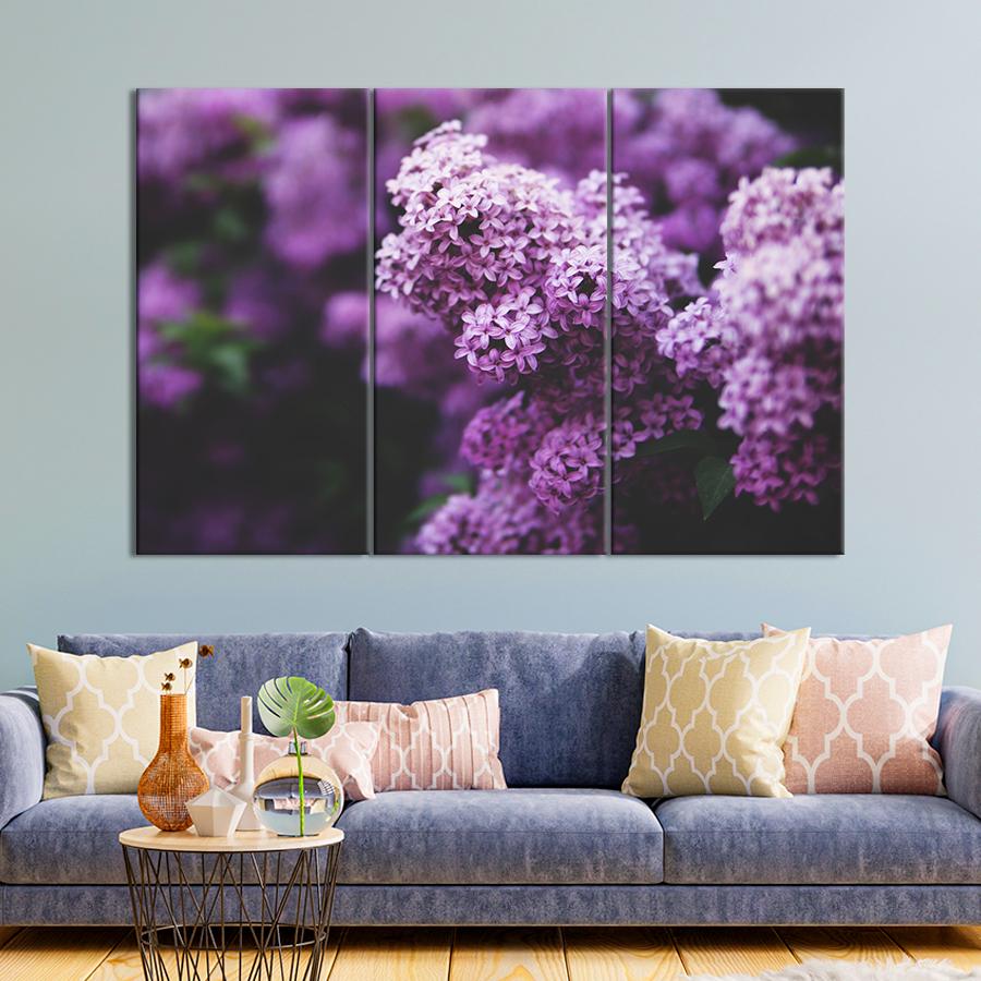 Картина цветы и растения Сиреневая ветвь 78x48 см (A991-3)