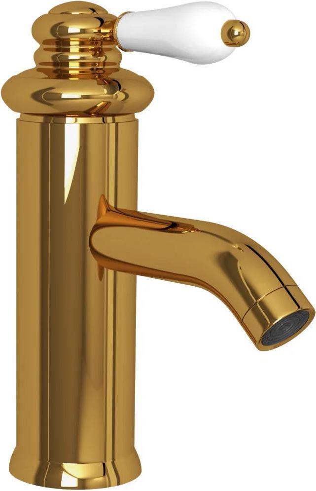 Смеситель для умывальника vidaXL Золотой (149072)
