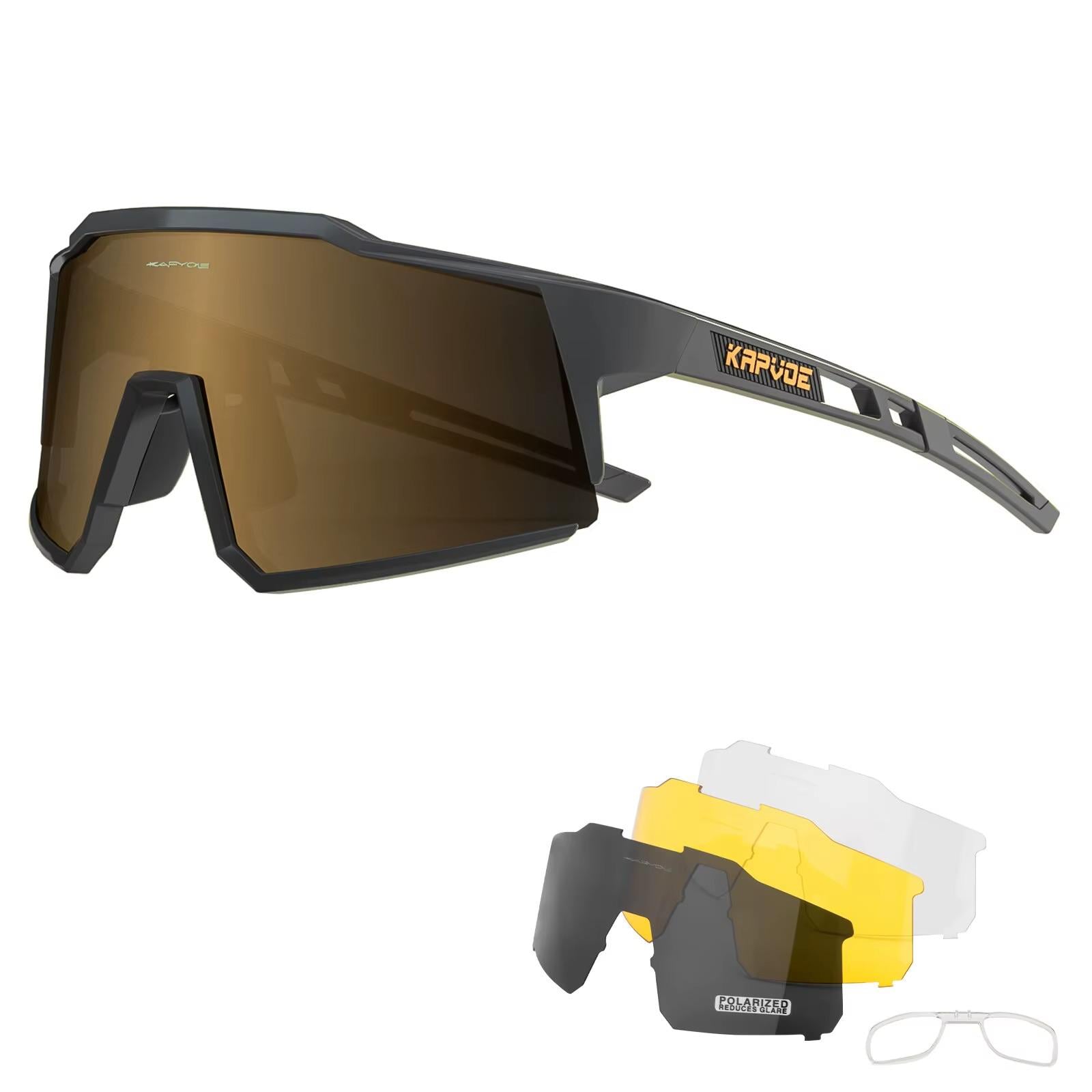 Очки велосипедные поляризованные KapVoe KE9022 с защитой UV400 Brown (KE9022)