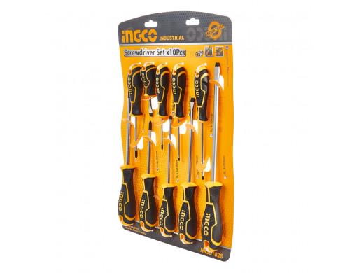 Набор отверток Ingco Industrial 10 шт. (12047426) - фото 3
