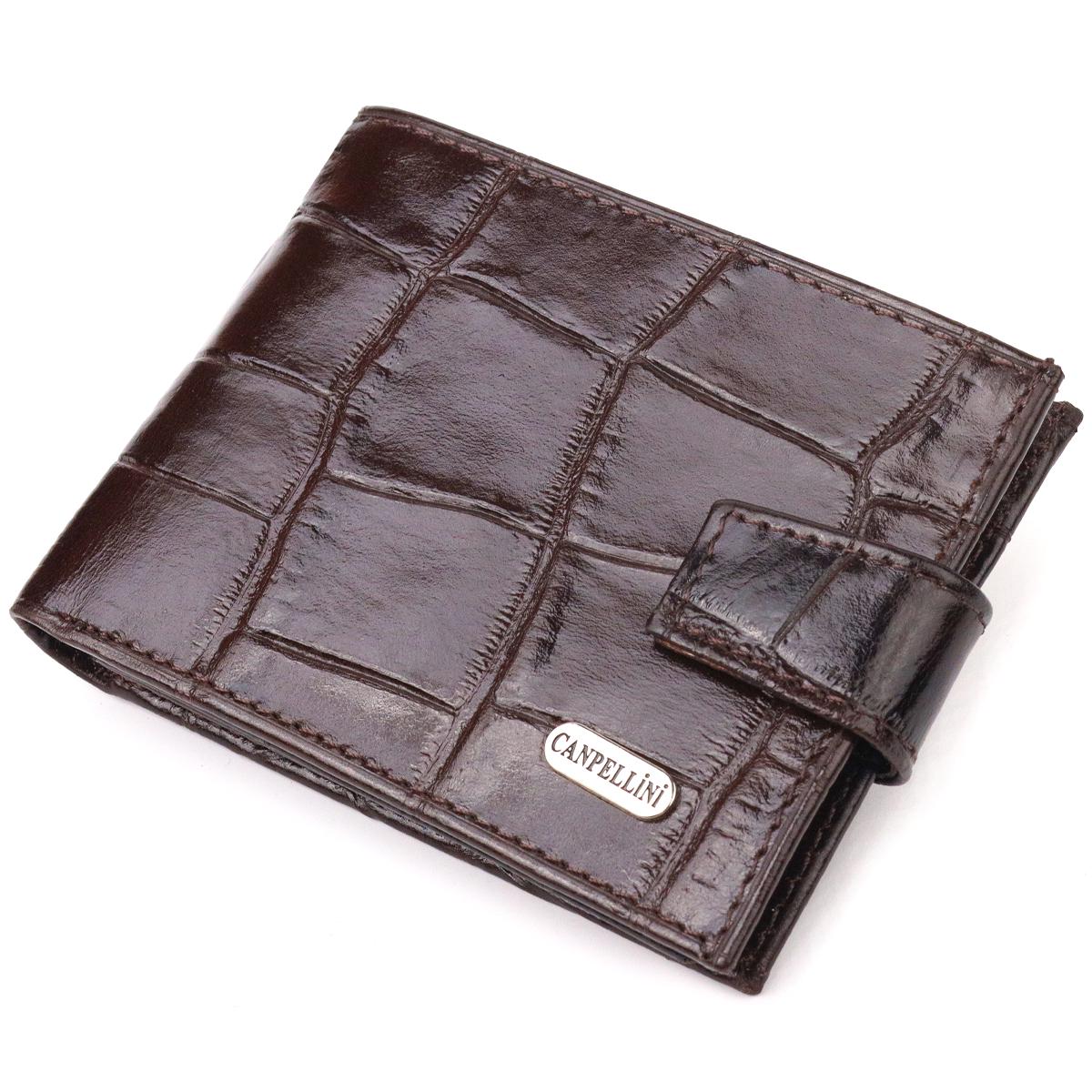 Кошелек мужской из натуральной фактурной кожи Canpellini Purse 21509 Коричневый (55290)