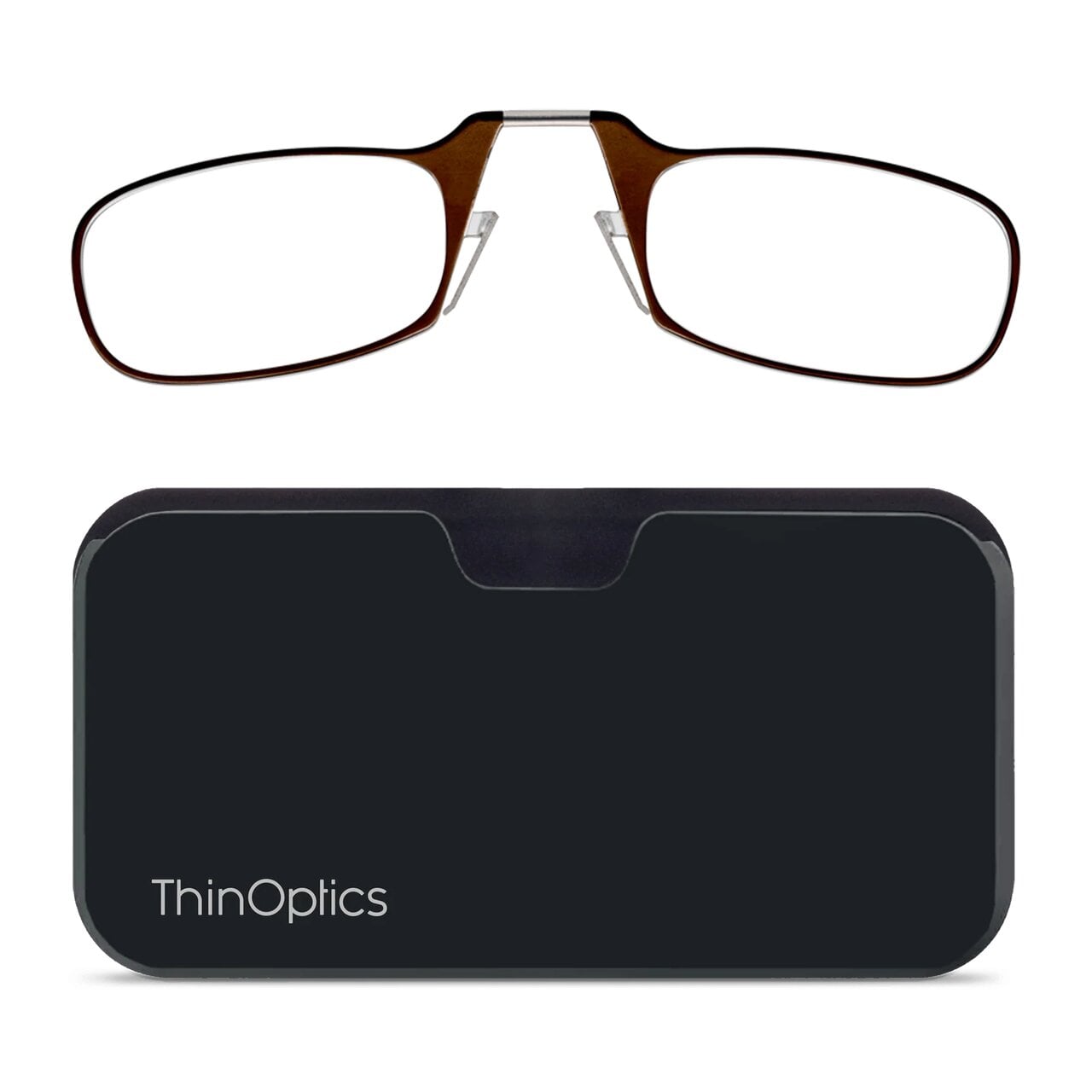 Очки для чтения Thinoptics с классическим черным чехлом/диоптрий '+2,00 Коричневый (2.0BRBUP)