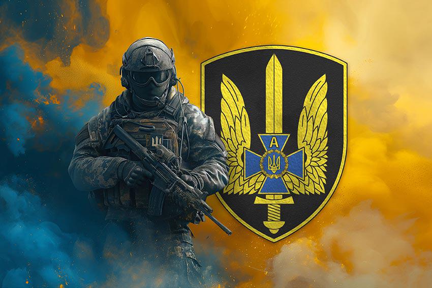 Прапор Воїн з гербом підрозділу Спецпідрозділ СБУ Альфа (30295180)