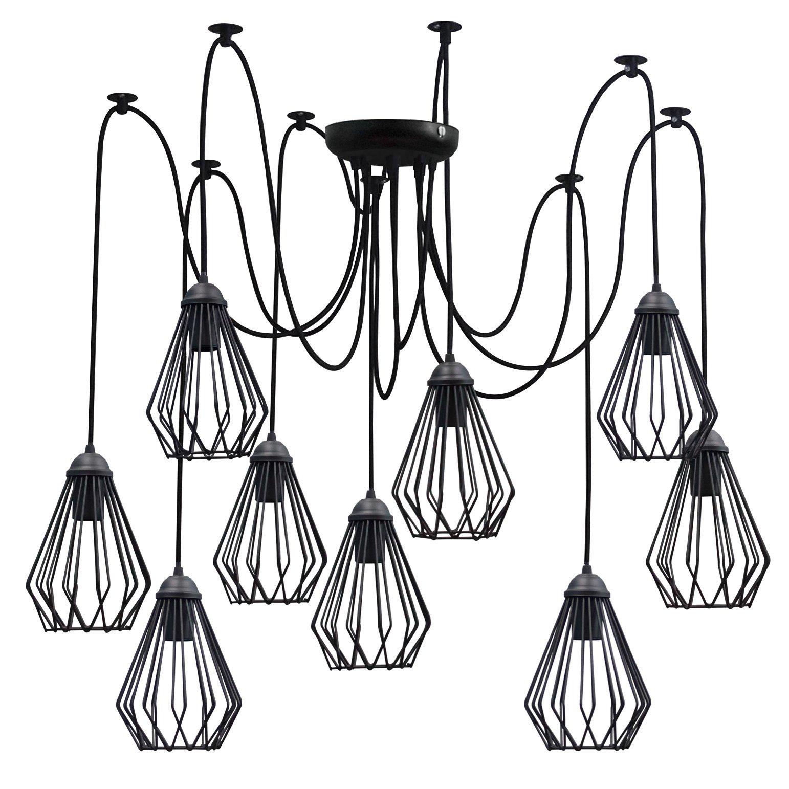 Люстра паук MSK Electric на девять плафонов NL 05371-9