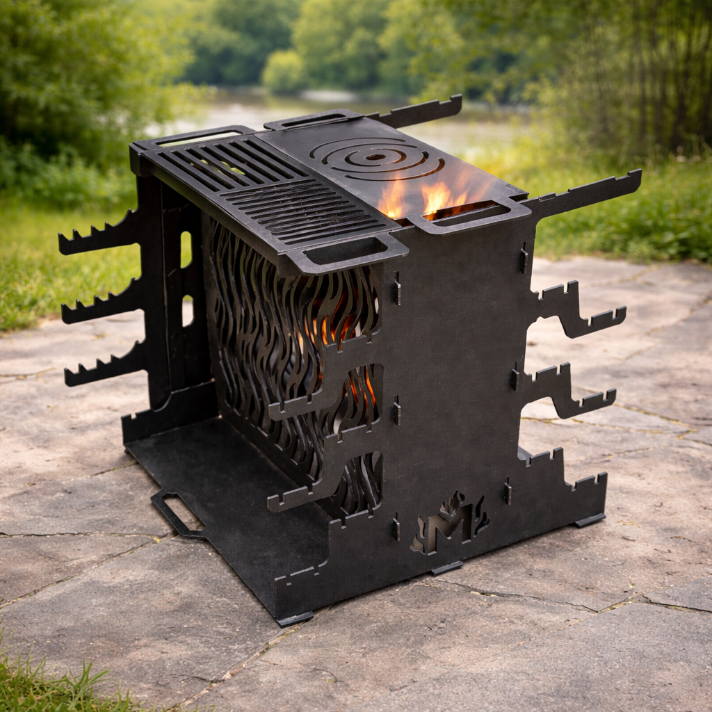 Мангал вертикальний Jooki Медея на 6 шампурів 3 мм (10127)