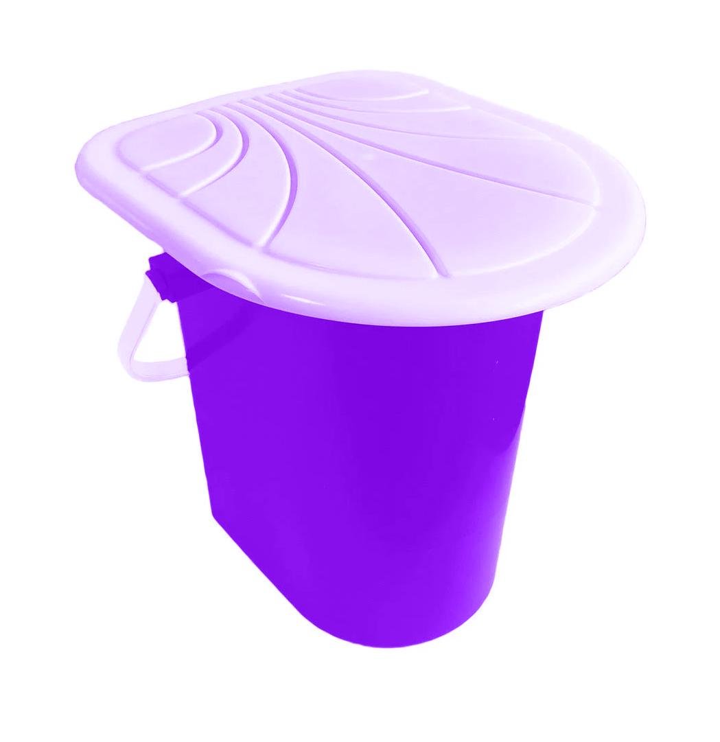Ведро туалетное с крышкой Консенсус 17 л Фиолетовый (AN000903)
