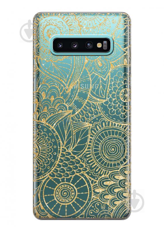 Чехол iSwag для Samsung Galaxy S10 Plus Золотая мандала (H436)