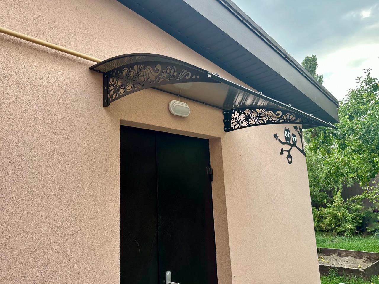 Навес-козырек Prime Цветы 2 сотовый поликарбонат 8 мм 150х100 см (2042406) - фото 3 Навес-козырек Prime Цветы 2 сотовый поликарбонат 8 мм 150х100 см (2042406) - фото 3