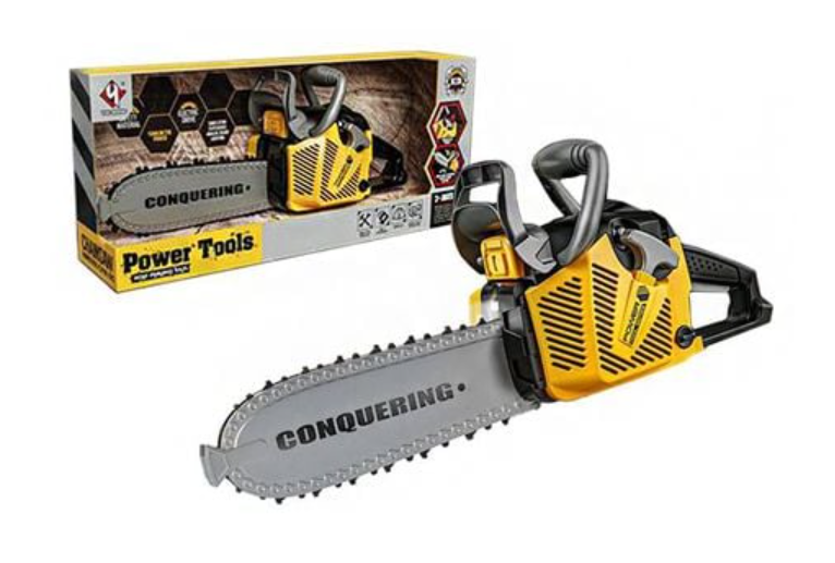 Детская бензопила Power Tools автоматическое вращение цепи со звуковыми эффектами на батарейках (T001) - фото 2 Детская бензопила Power Tools автоматическое вращение цепи со звуковыми эффектами на батарейках (T001) - фото 2