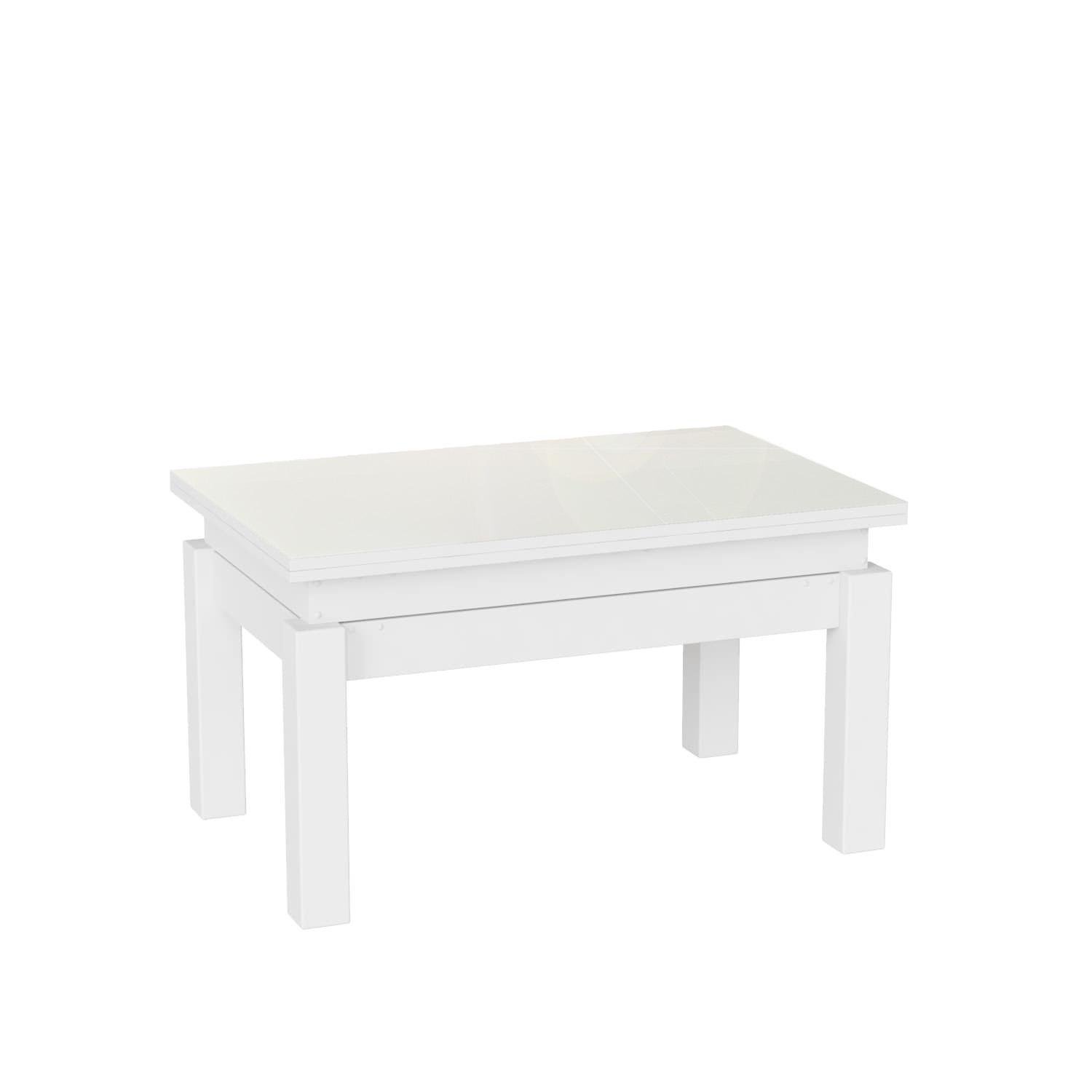 Стіл-трансформер Art In Head B-Fly Glass 900x554x600 мм Білий діамант/Білий/Білий (520015016)