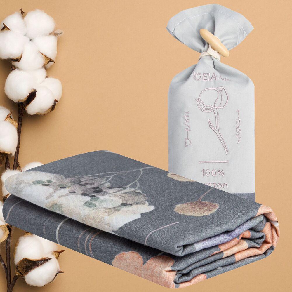 Підковдра IDEIA Квіти сатин бавовна натуральна 145х215 см Графітовий (24654) - фото 8 Підковдра IDEIA Квіти сатин бавовна натуральна 145х215 см Графітовий (24654) - фото 8