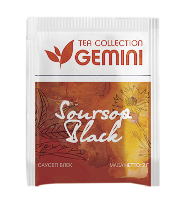 Чай Gemini в пакетиках Soursop Black Саусеп Блек 50 шт. (307)