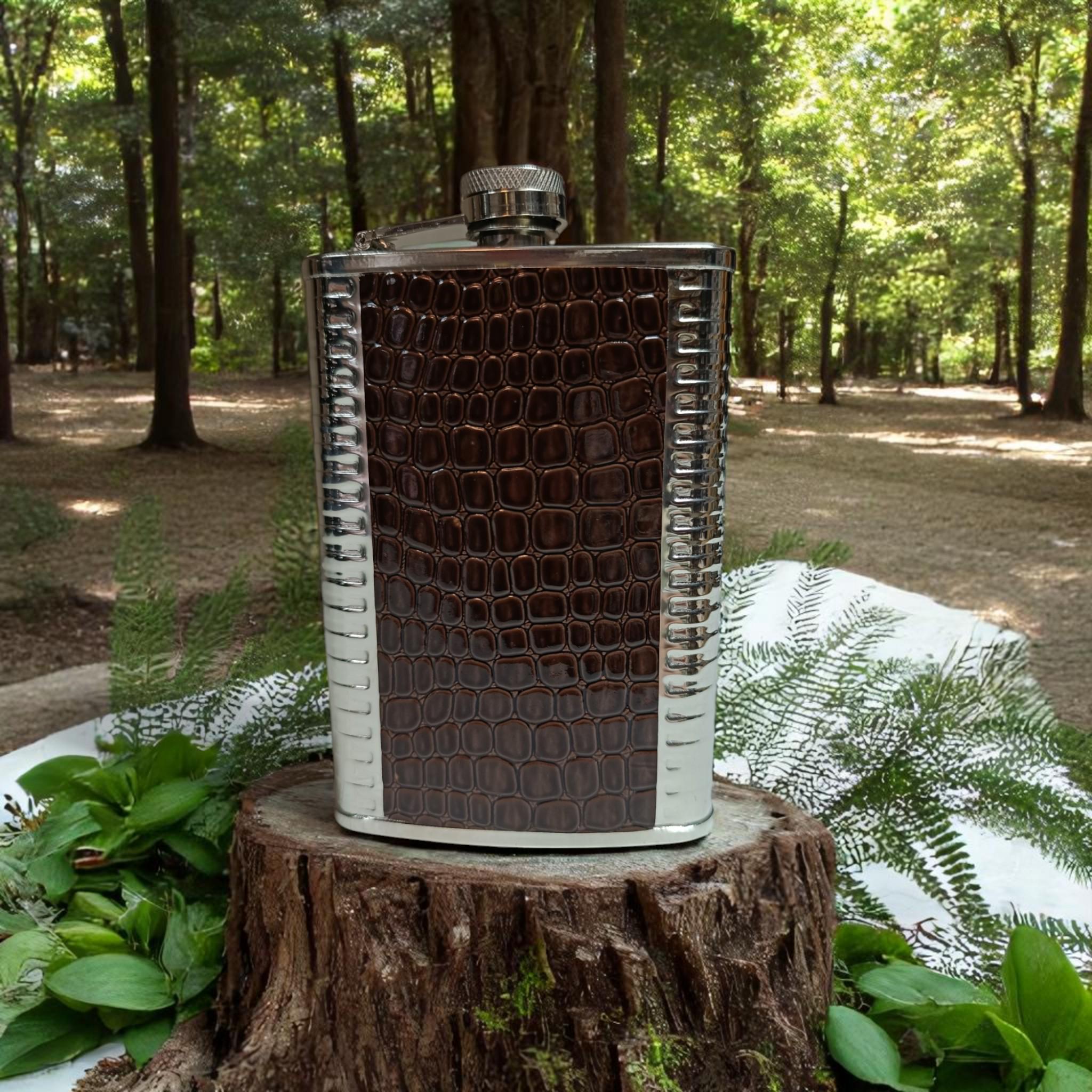 Фляга Hip Flask Snake GDA-9/6 9Oz 266 мл з нержавіючої сталі Brown (F_GDA-9/6) - фото 3