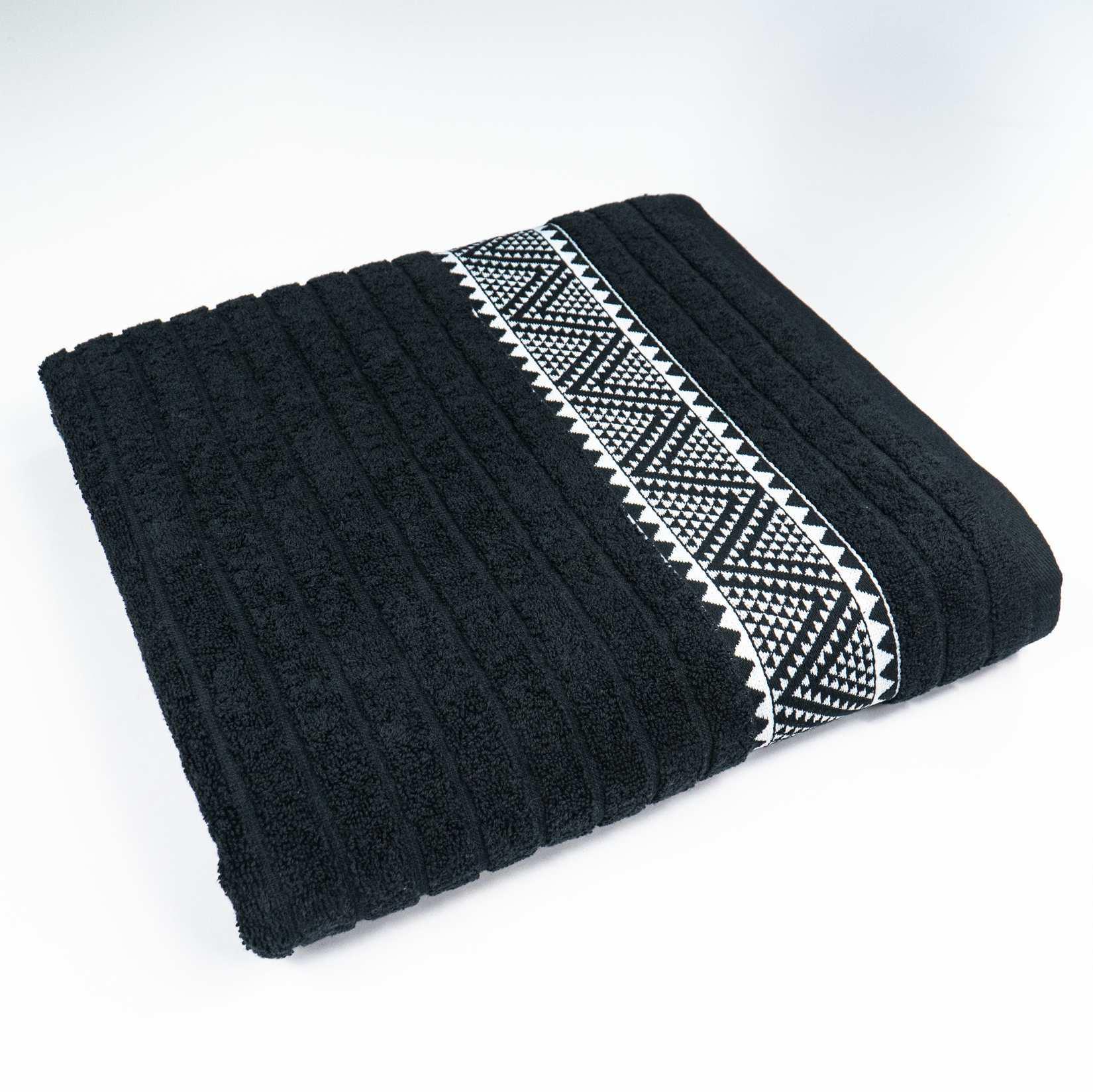 Полотенце банное махровое GM Textile Зипп 70х140 см Черный (500-140-zipp-Black)