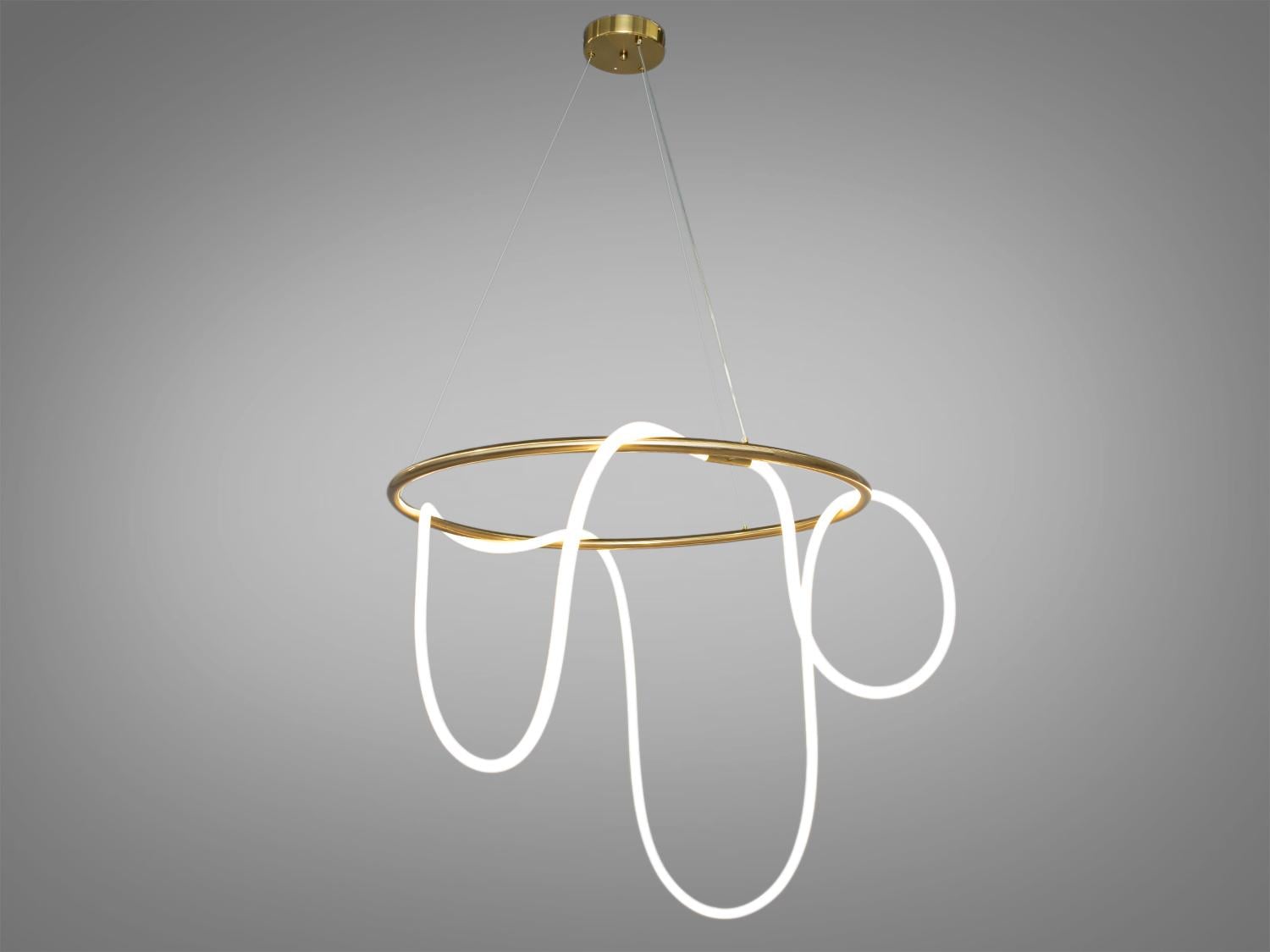 Люстра 32 W гибкий неон Золотой (Y2101-800GD)