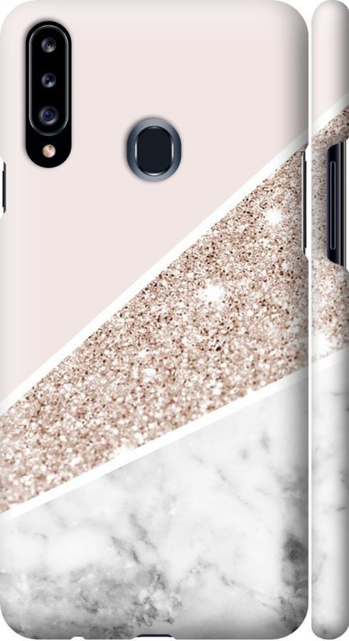 Чехол на Samsung Galaxy A20s A207F Пастельный мрамор (4342m-1775-42517)