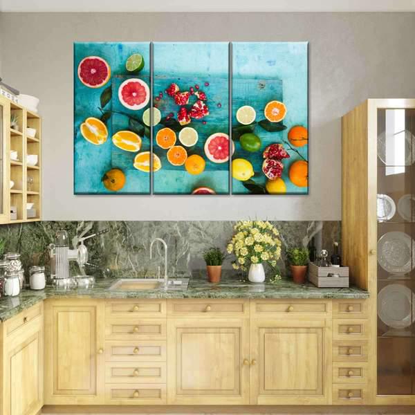 Модульная картина KIL Art Сочная россыпь из трех частей 78x48 см (M3_M_121)