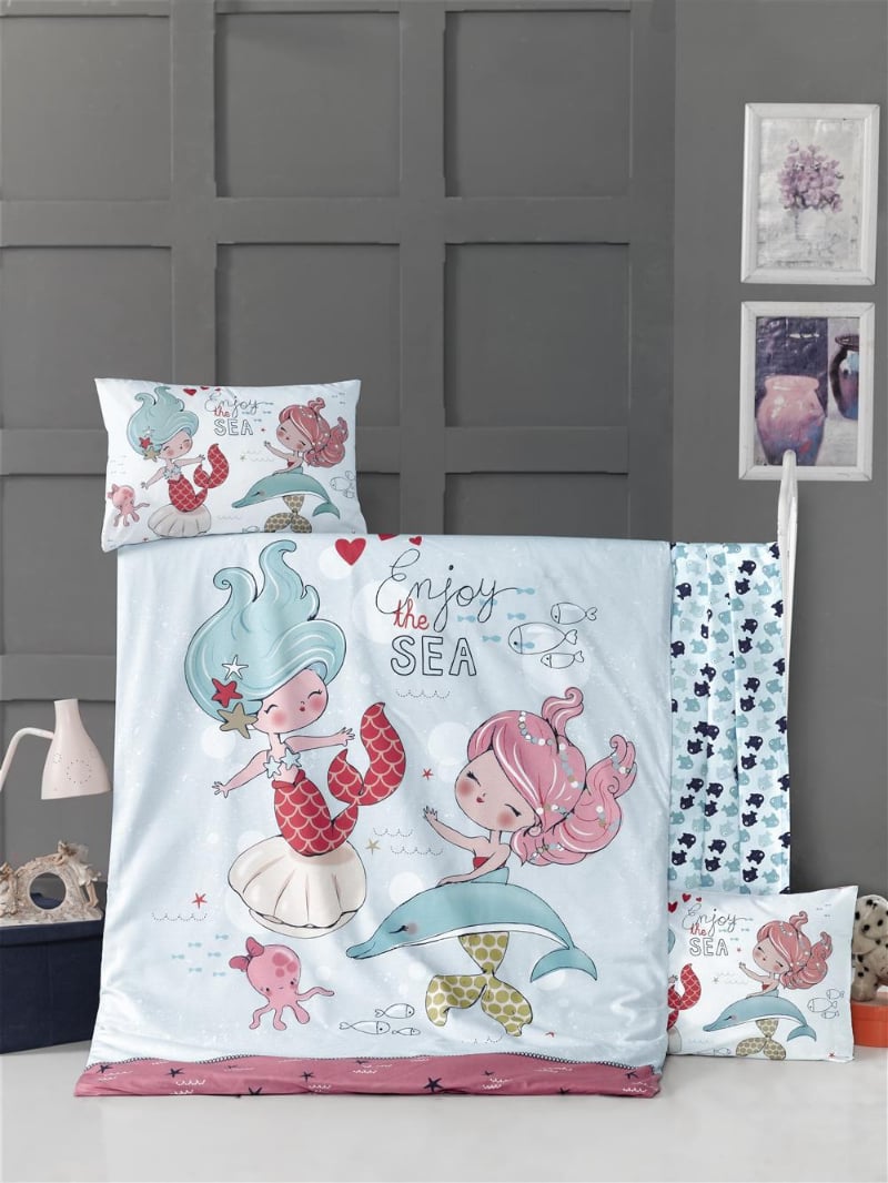 Комплект постільної білизни Lighthouse Fish Girl 100х150 см/2х35х45 см