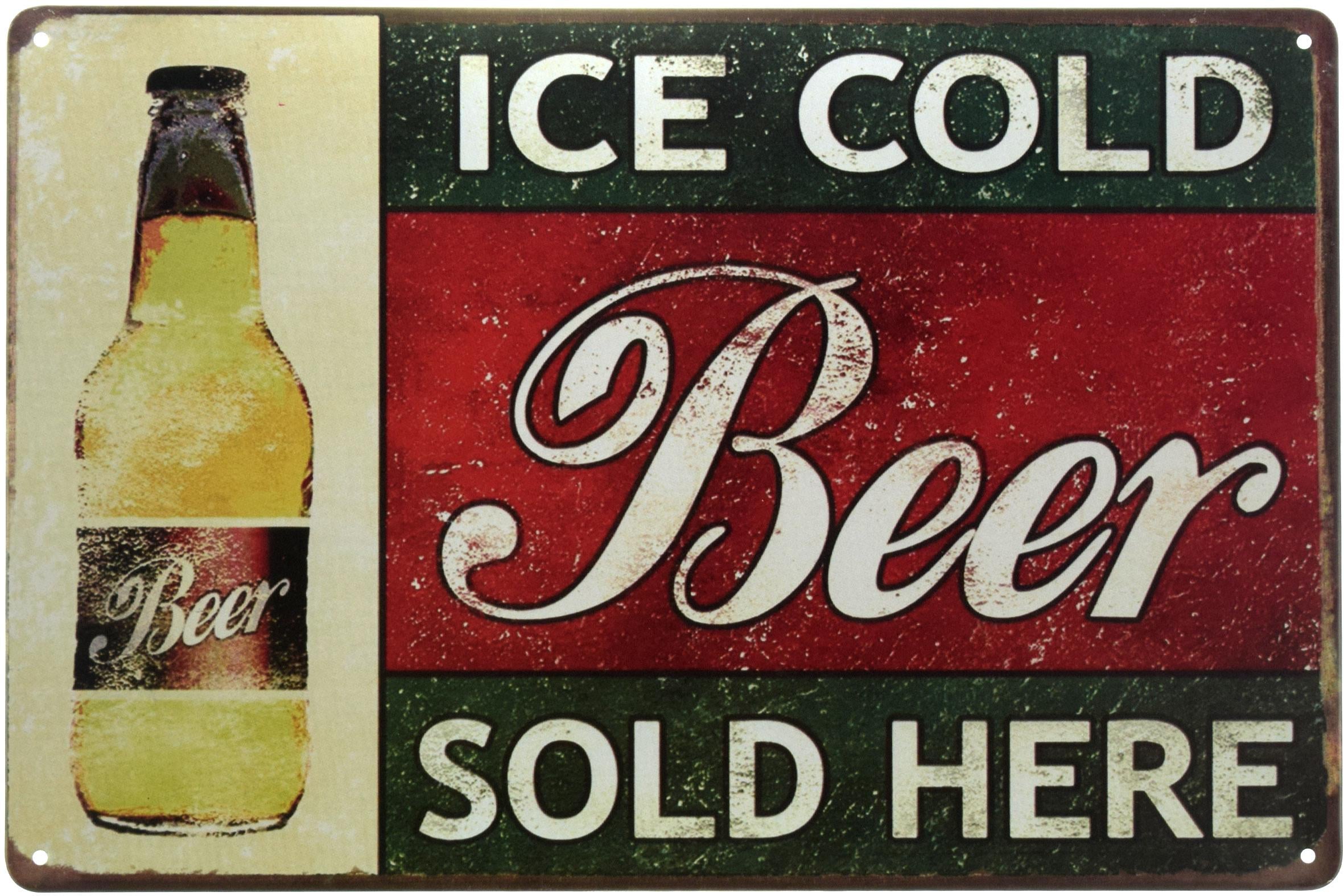Табличка теталева Beer Vintage Style 20x30 см