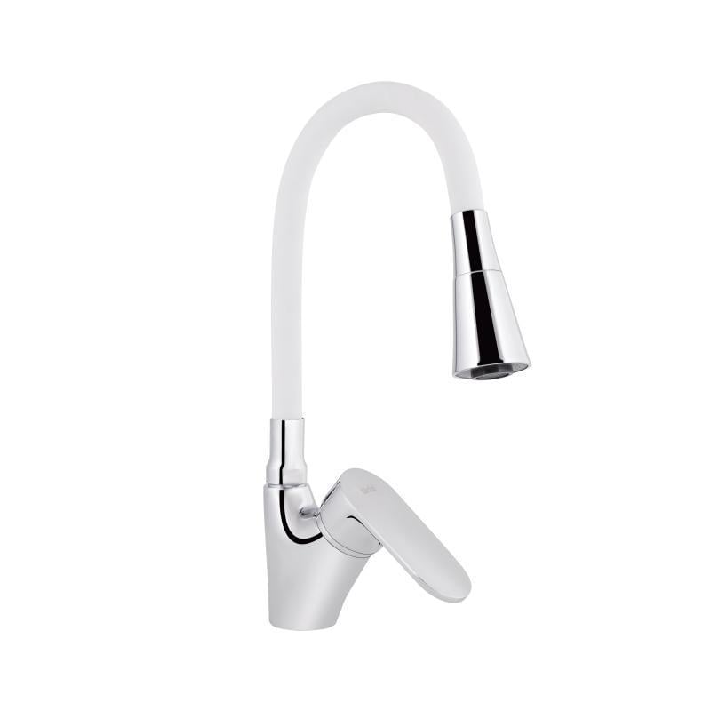 Смеситель для кухни Lidz Tani 007F3 с гибким изливом k40 LDTAN007F3WCR40423 Chrome/White (3026719735)