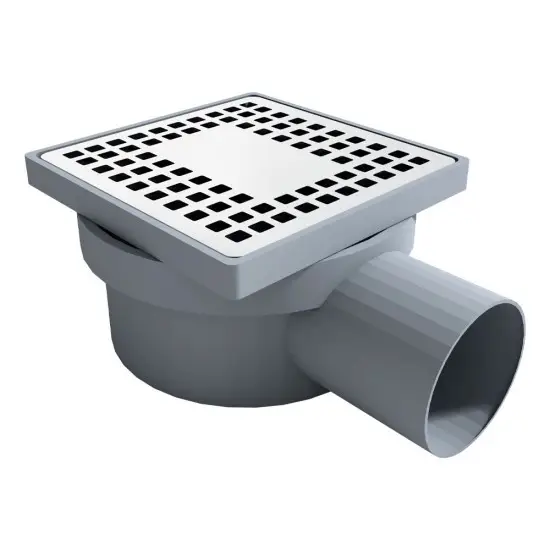 Трап душевой пластиковый TILLO DN50 сухое поворотное творение 100х100 мм (24381952)