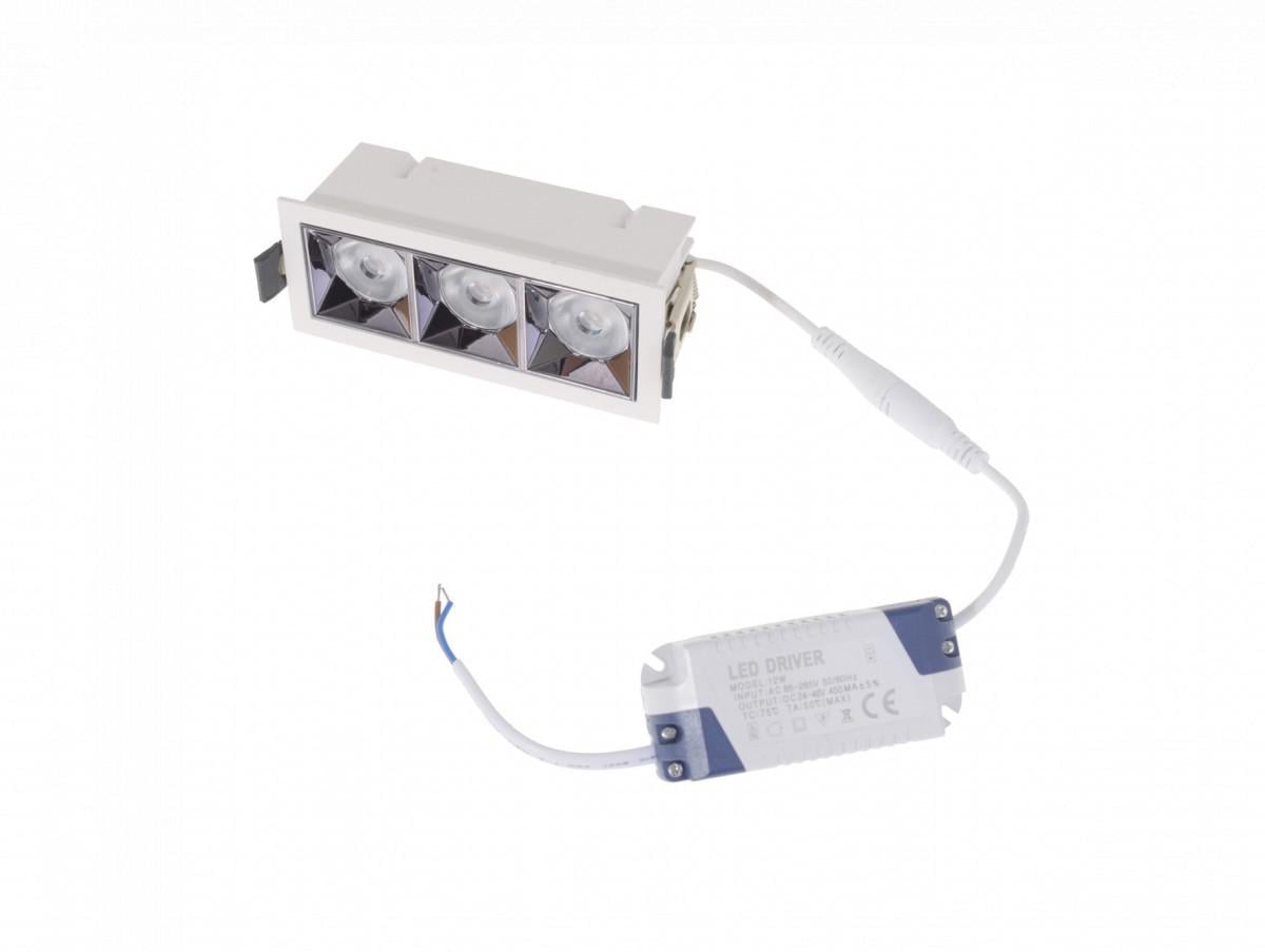 Светильник точечный LED HDL-DT 203/3х4W WW WH