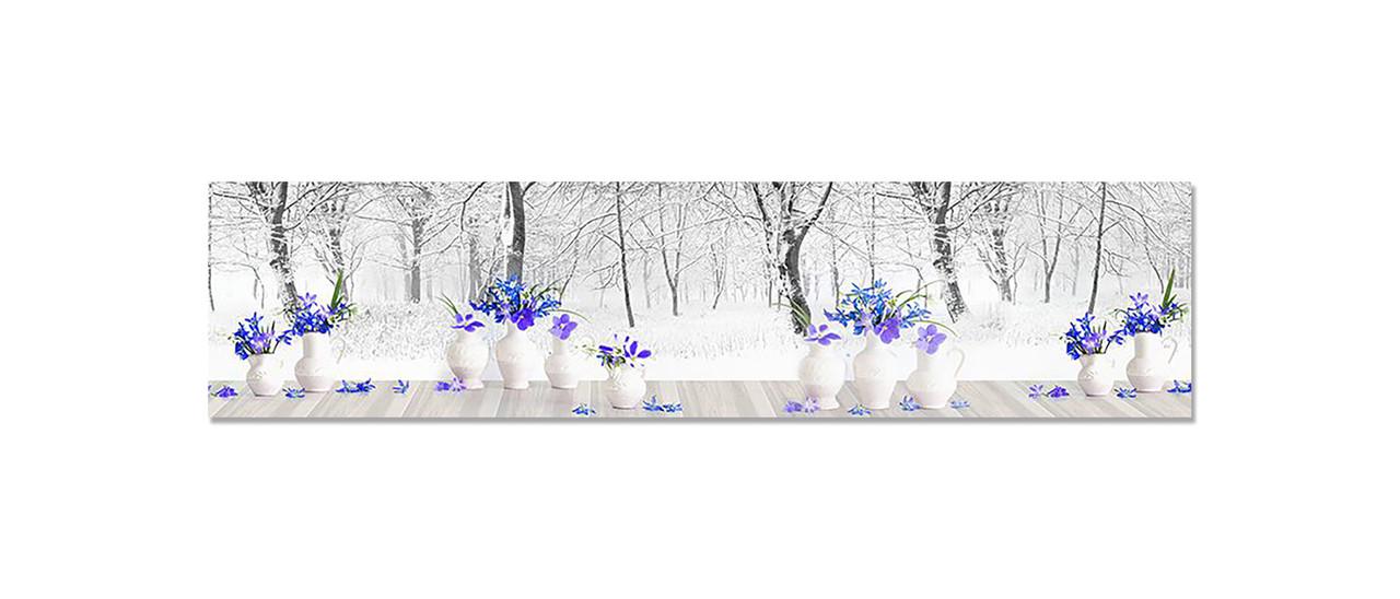 Наклейка виниловая на кухню Zatarga Цветы и Зима 600х2500 мм (1283915341) Наклейка виниловая на кухню Zatarga Цветы и Зима 600х2500 мм (1283915341)