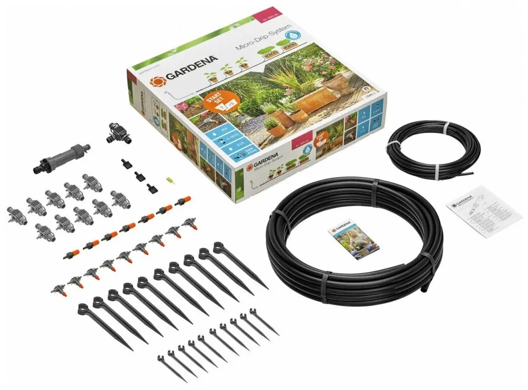 Крапельний полив для квіткових горщиків або вазонів Gardena Micro-Drip-System Starter Set M (13001-20)