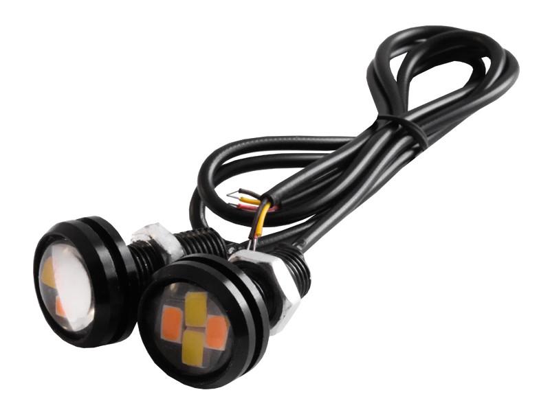 Дневные ходовые огни eagle eye SMD5630-4led 12 В 1,92 Вт с функцией поворота Белый/Желтый (1300)