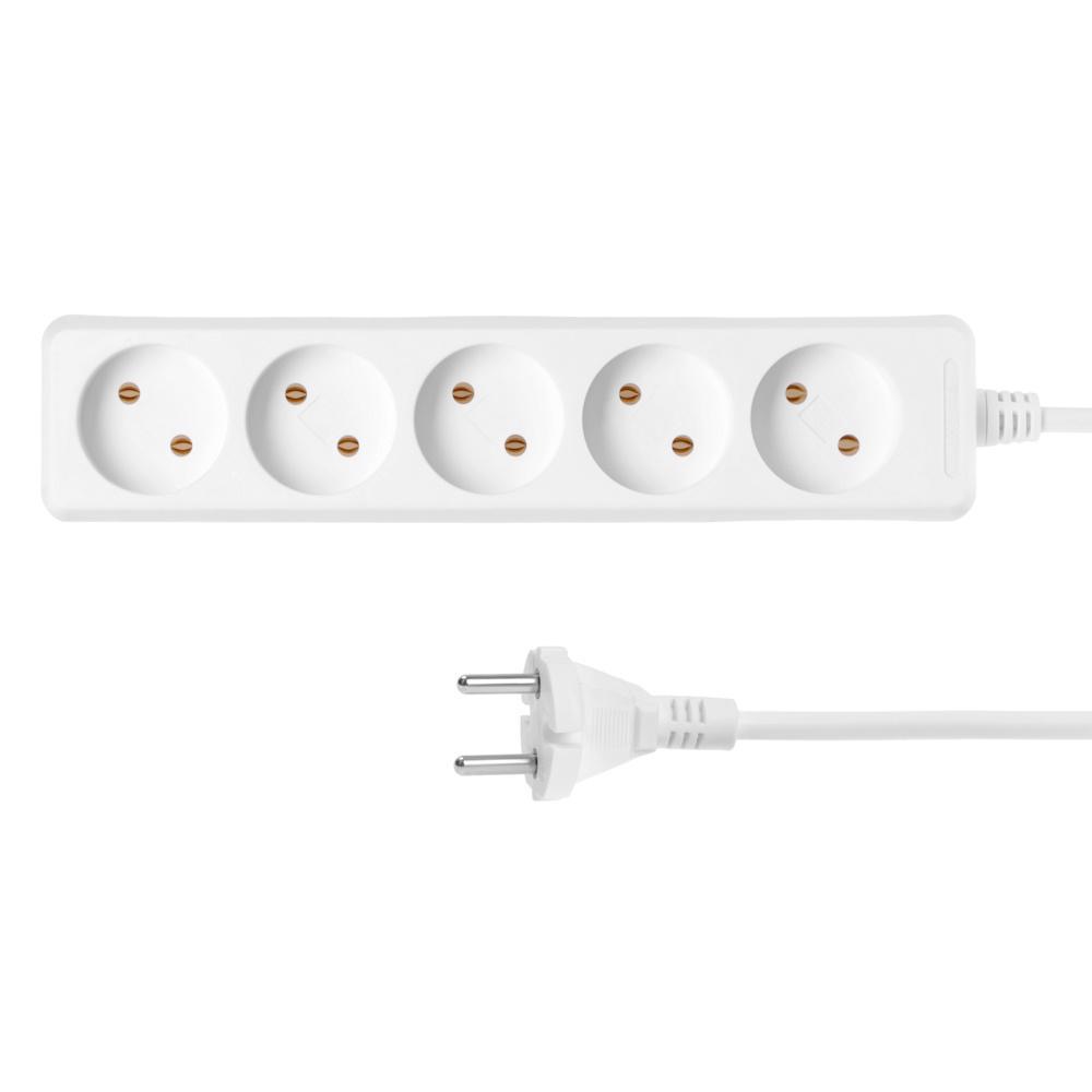 Подовжувач мережевий 2E 5XCEE7/17 2Gx1 мм 3 м Білий (2E-U05M3) - фото 3 Подовжувач мережевий 2E 5XCEE7/17 2Gx1 мм 3 м Білий (2E-U05M3) - фото 3