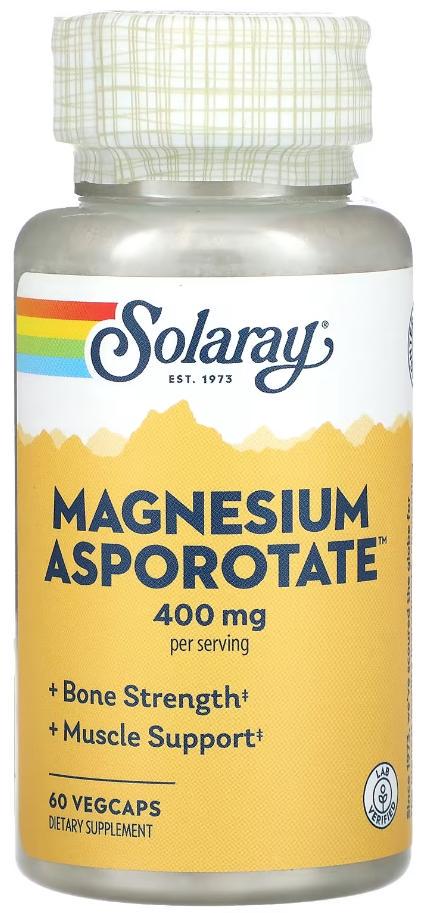 Аcпоротат Магния Solaray Magnesium Asporotate 400 мг 60 капсул