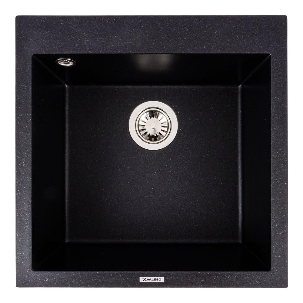 Мийка гранітна Valeso Galax 5050 матова Чорний металік