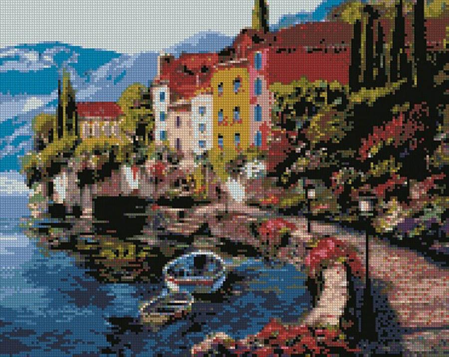 Алмазная мозаика Идейка Утро на берегу озера 40x50 см (AMO7025)