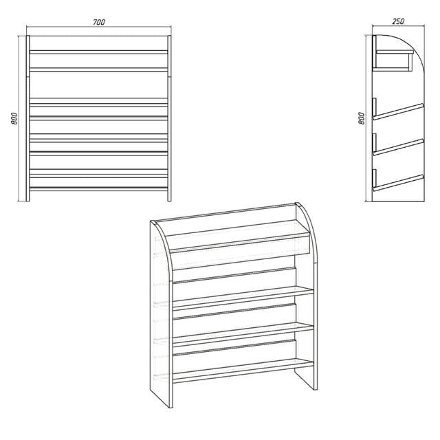 Тумба для обуви Компанит ТО 9 70х25х80 см Венге темный - фото 2 Тумба для обуви Компанит ТО 9 70х25х80 см Венге темный - фото 2