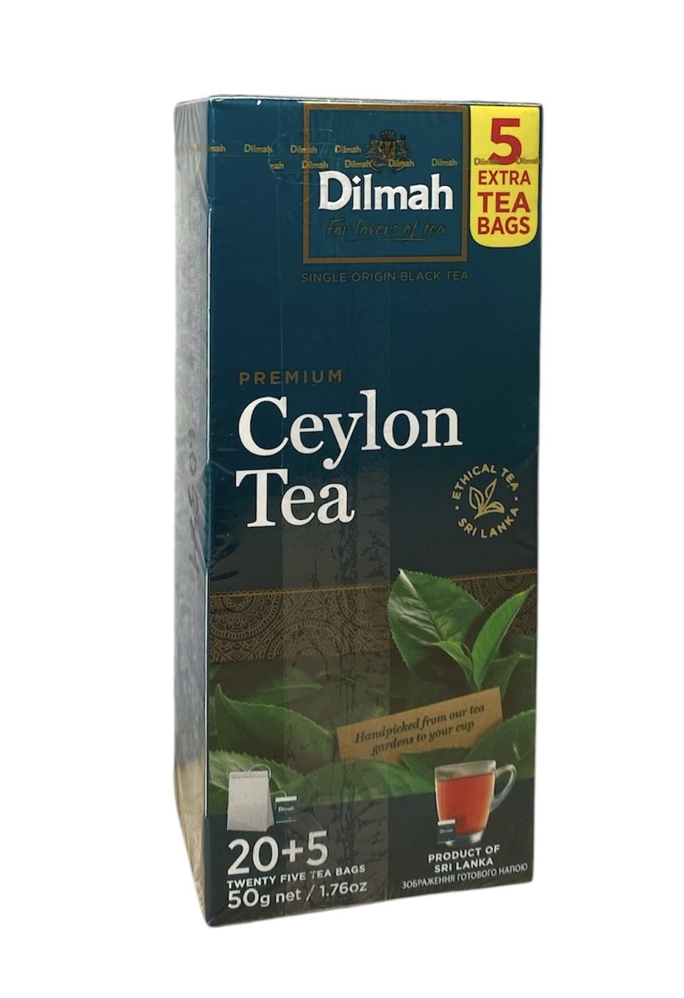 Чай Dilmah Premium Ceylon Черный в пакетиках 25 шт. 1,76 г (60534)