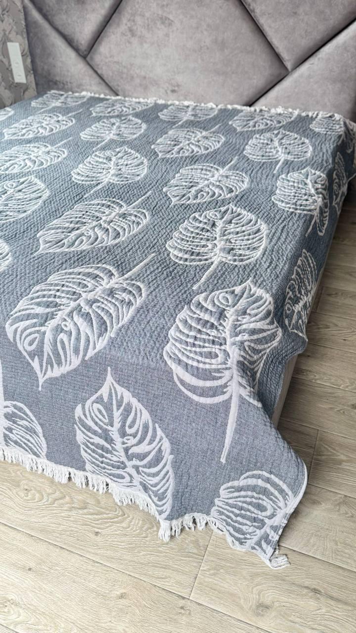 Покривало Муслін Євро 200х230 см Сірий (Д-mur-muslin25-018)