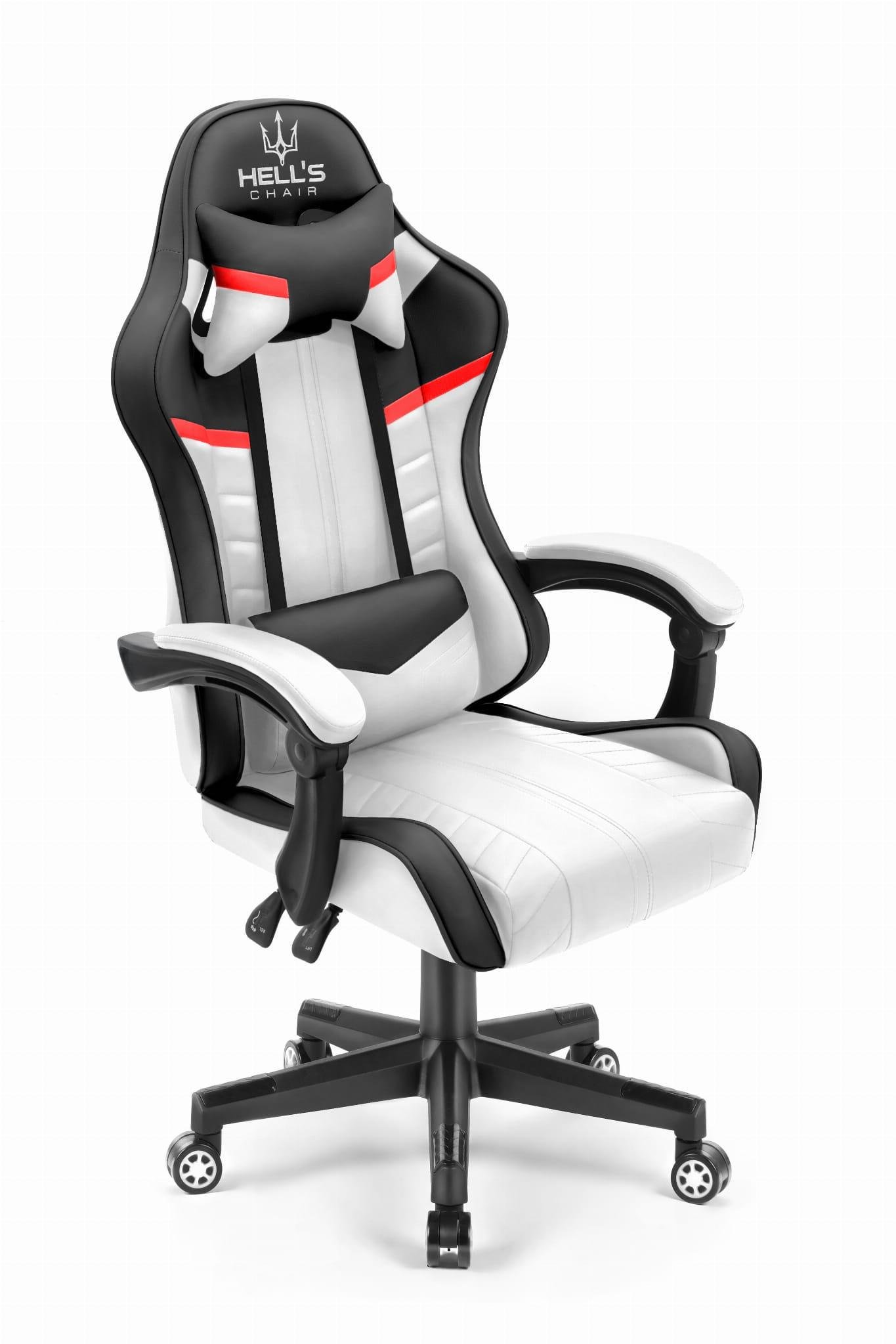 Комп'ютерне крісло Hell's Chair HC-1004 White-Red