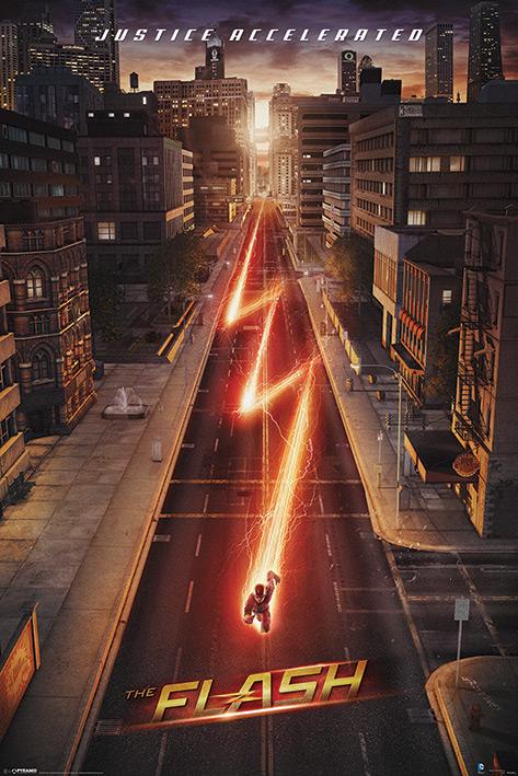 Постер плакат Флеш/The Flash Lightning 61x91,5 см