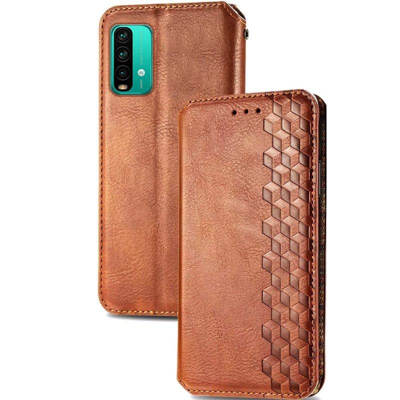 Чехол-книжка кожаный GETMAN Cubic (PU) для Xiaomi Redmi Note 9 Коричневый (159783) - фото 3 Чехол-книжка кожаный GETMAN Cubic (PU) для Xiaomi Redmi Note 9 Коричневый (159783) - фото 3