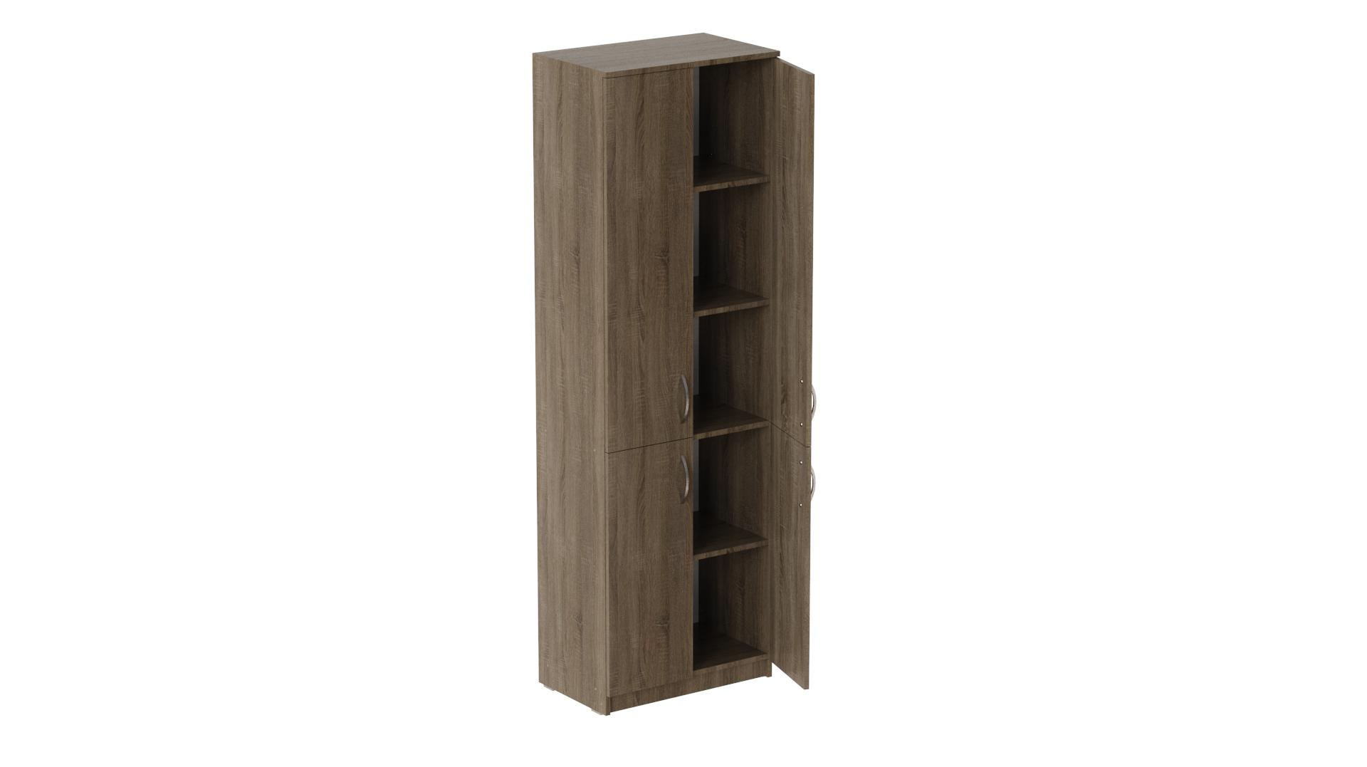 Шкаф Ferrum-decor Анжело на 5 полок с 4 дверями ДСП 16 мм 1900x600x380 мм Дуб Сонома Трюфель (FRD-105005)