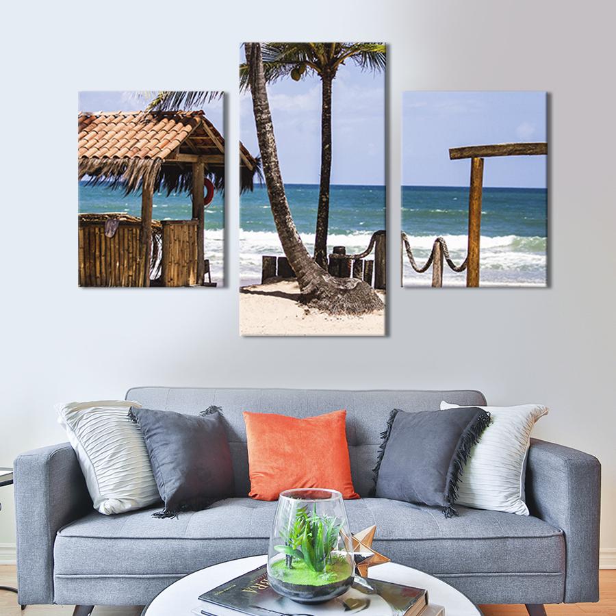 Картина для интерьера Беседка под пальмами 66x40 см (462-32)