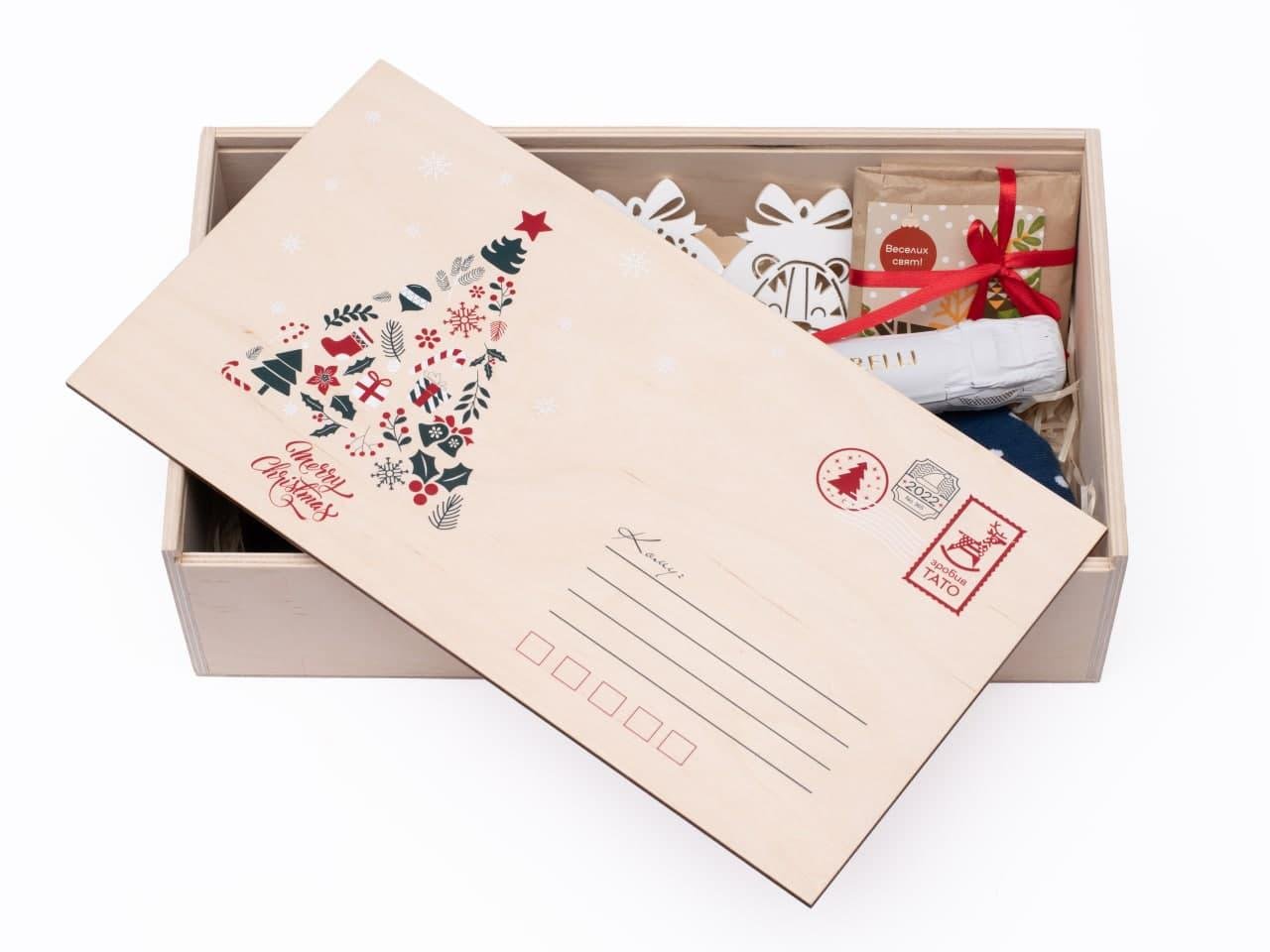 Подарункова коробка Зробив Тато Татова пошта нефарбована (BOX2203) - фото 2 Подарункова коробка Зробив Тато Татова пошта нефарбована (BOX2203) - фото 2