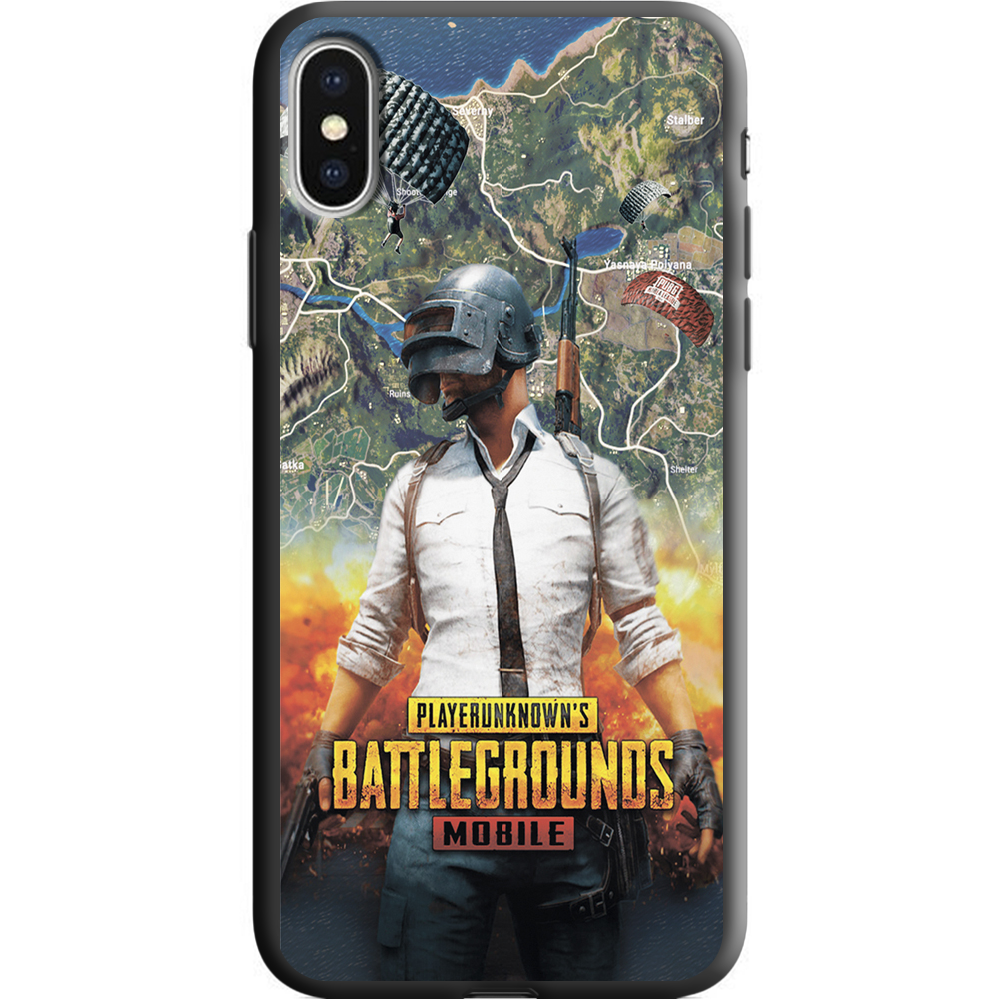 Чехол Boxface iPhone X PUBG Mobile Черный силикон (32139-up2309-38046)