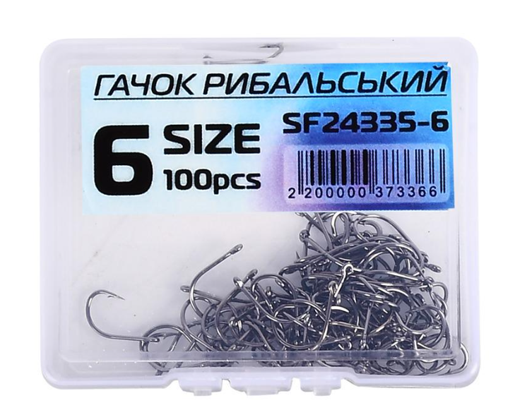 Крючок рыболовный №6 SF24335-6 100 шт.