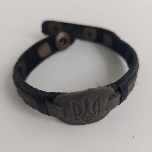 Браслет Тризуб Чорний (29625)