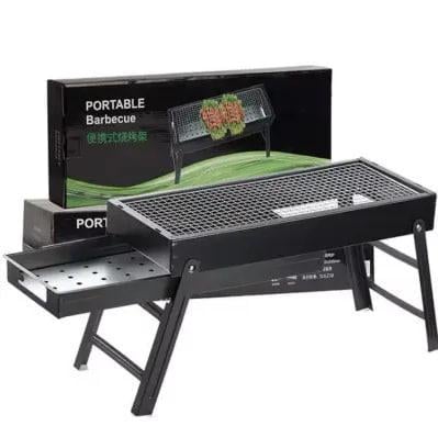 Мангал портативний BBQ складаний 60х22х32 см Чорний (MA533) Мангал портативний BBQ складаний 60х22х32 см Чорний (MA533)